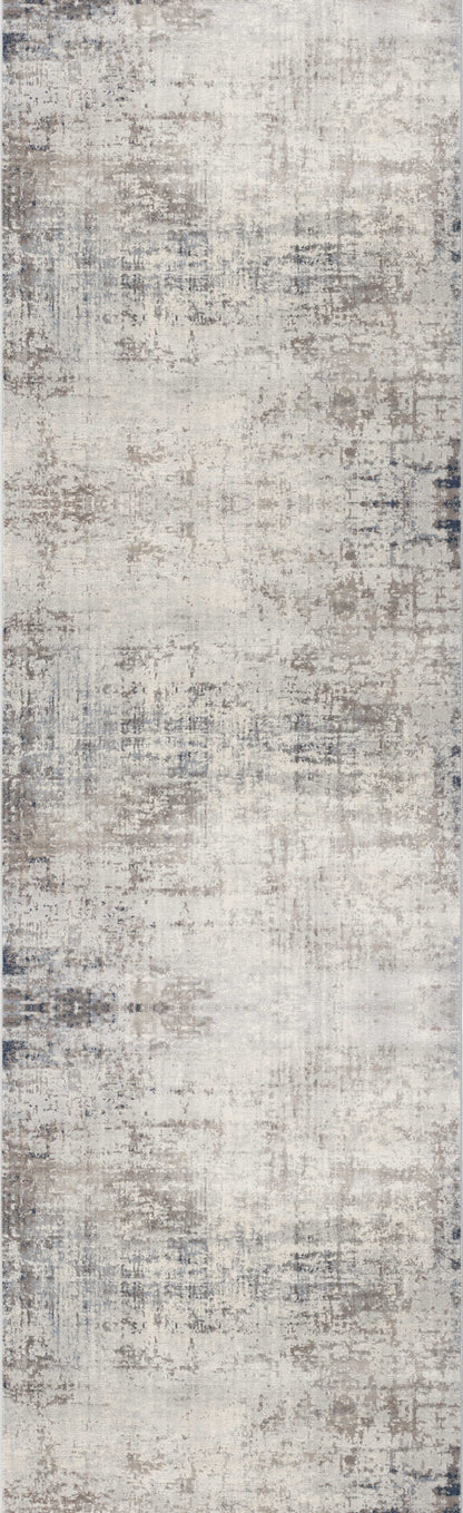 2' X 6' Navy Blue Distressed Striations Area Rug