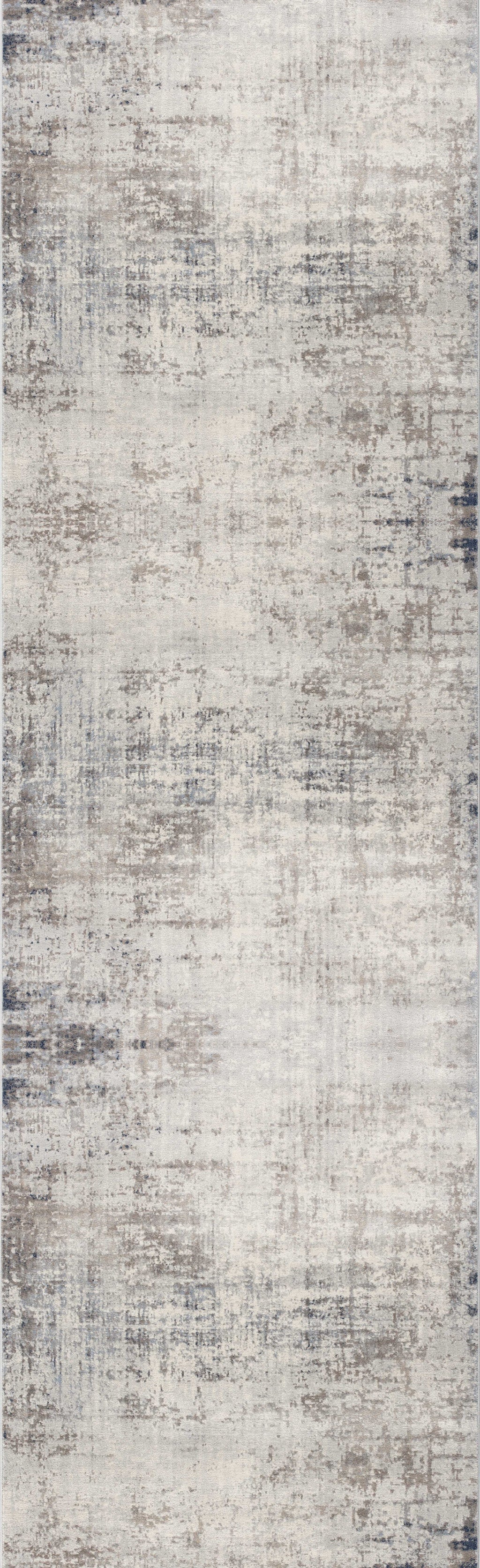 2' X 6' Navy Blue Distressed Striations Area Rug