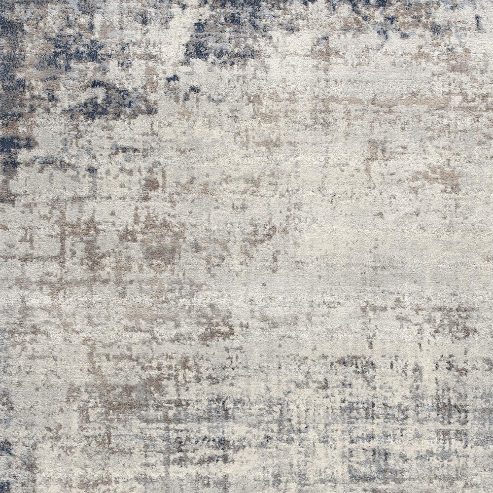 2' X 6' Navy Blue Distressed Striations Area Rug