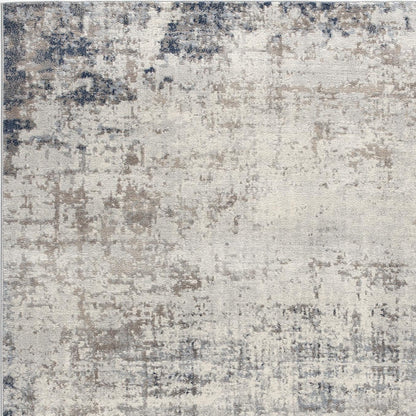 2' X 6' Navy Blue Distressed Striations Area Rug