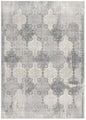 4' X 6' Gray Distressed Trellis Pattern Area Rug