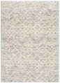 2' X 3' Ivory Distressed Ikat Pattern Scatter Rug