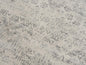 5' X 8' Ivory Distressed Ikat Pattern Area Rug