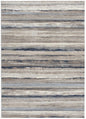 2' X 5' Blue Striped Area Rug