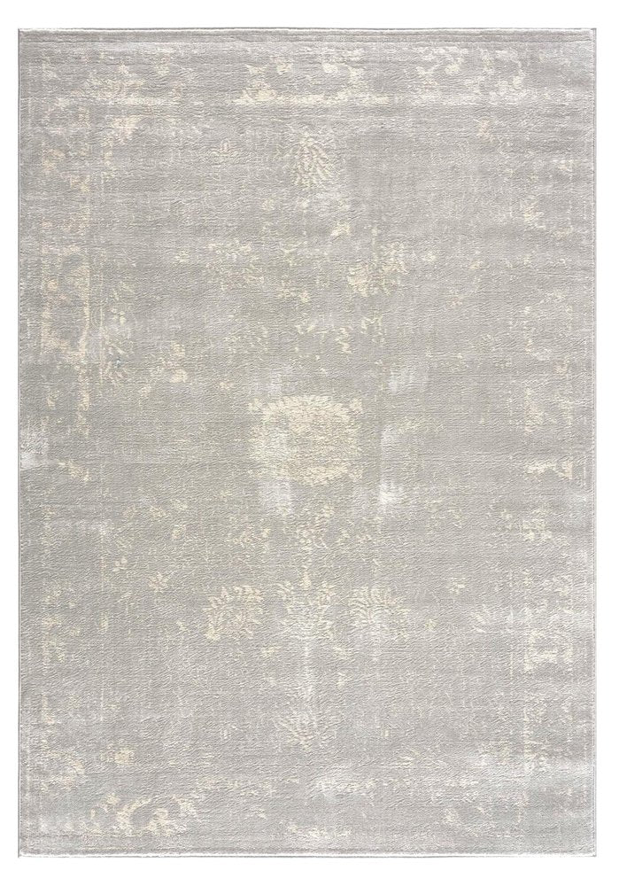 5' X 8' Modern Gray Distressed Area Rug