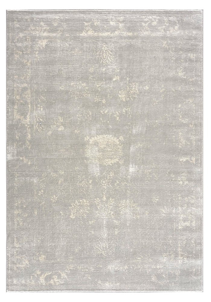 5' X 8' Modern Gray Distressed Area Rug
