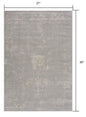 8' X 11' Modern Gray Distressed Area Rug