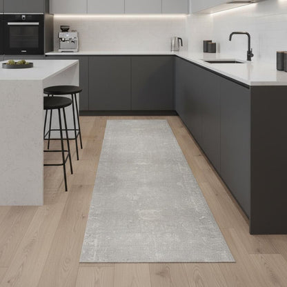 5' X 8' Modern Gray Distressed Area Rug