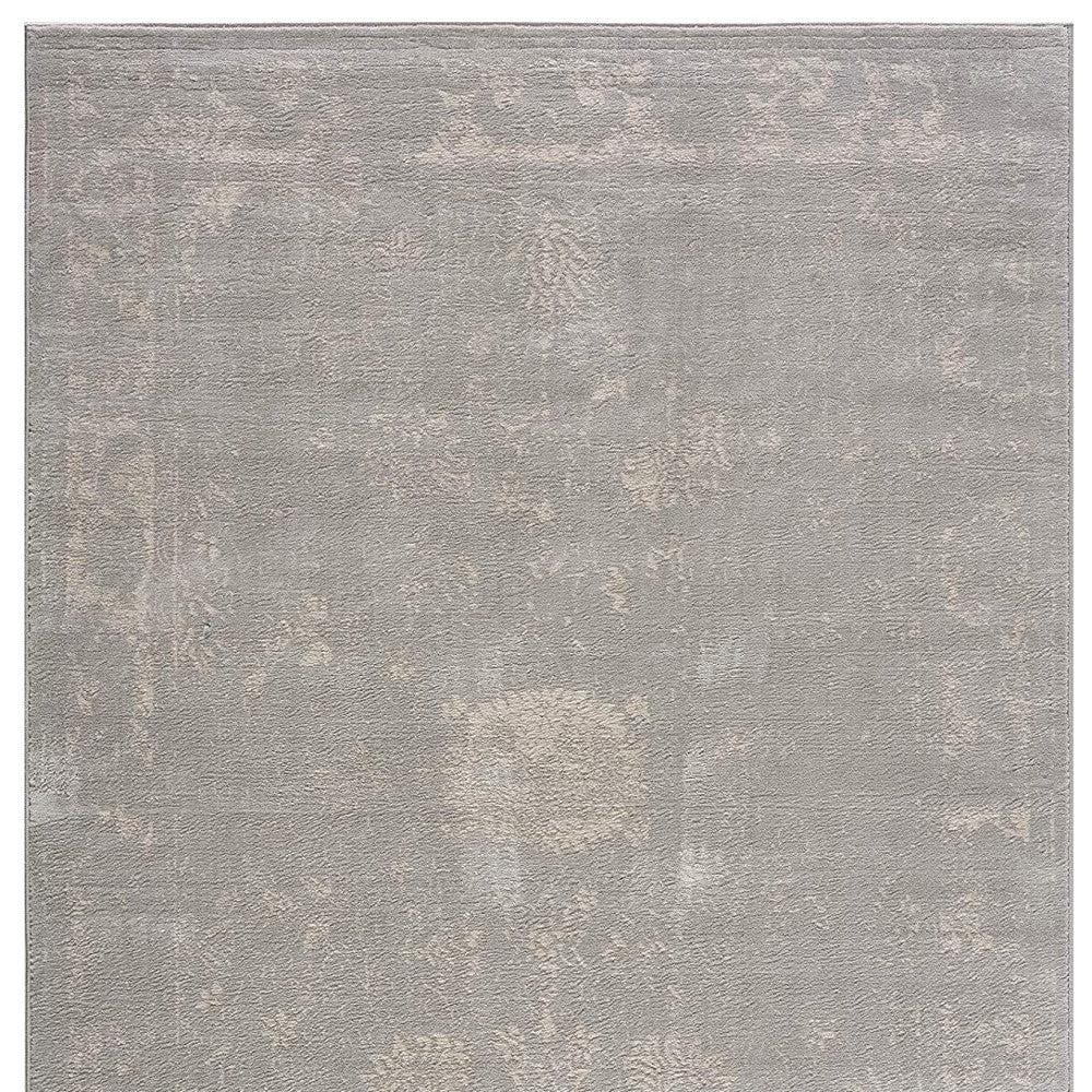 2' X 3' Modern Gray Distressed Scatter Rug