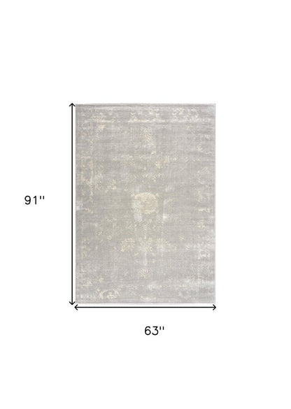 2' X 3' Modern Gray Distressed Scatter Rug