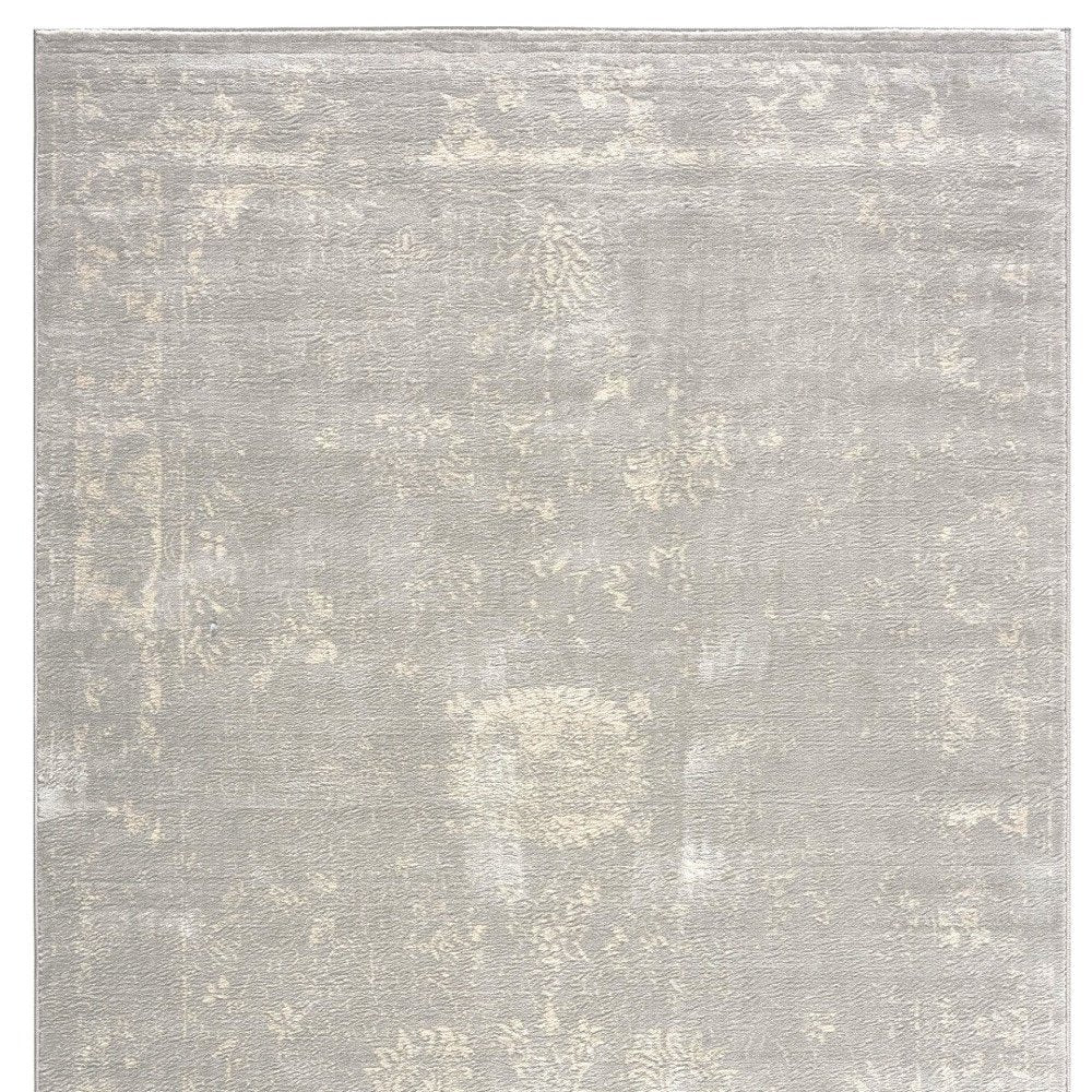 5' X 8' Modern Gray Distressed Area Rug