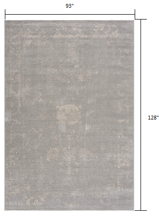 2' X 3' Modern Gray Distressed Scatter Rug