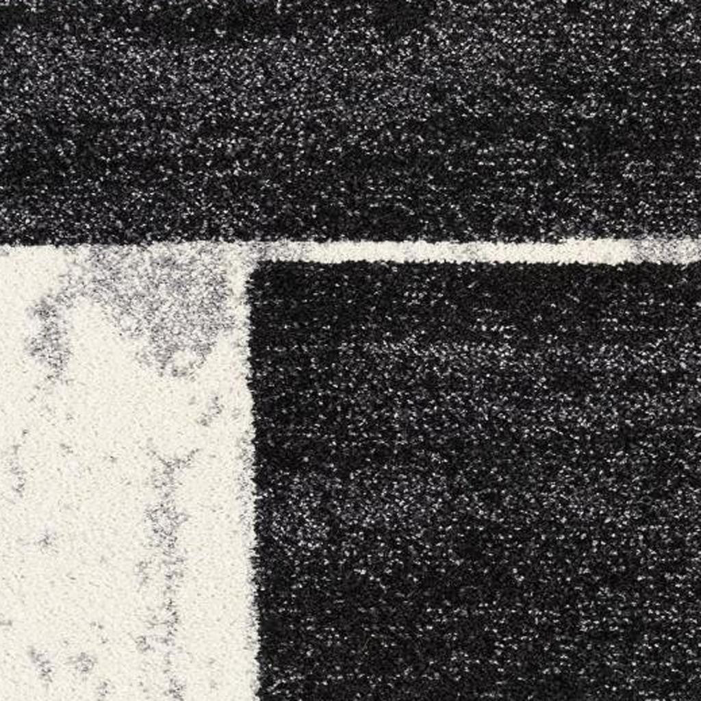 4' X 6' Gray Black and Brown Abstract Geometric Area Rug