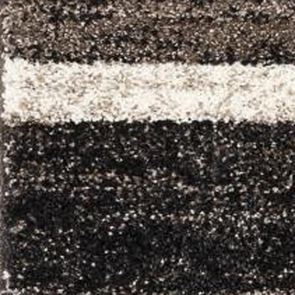 8' X 11' Brown And Beige Abstract Blocks Area Rug