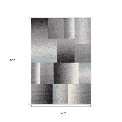 8' X 11' Gray Modern Geometric Area Rug