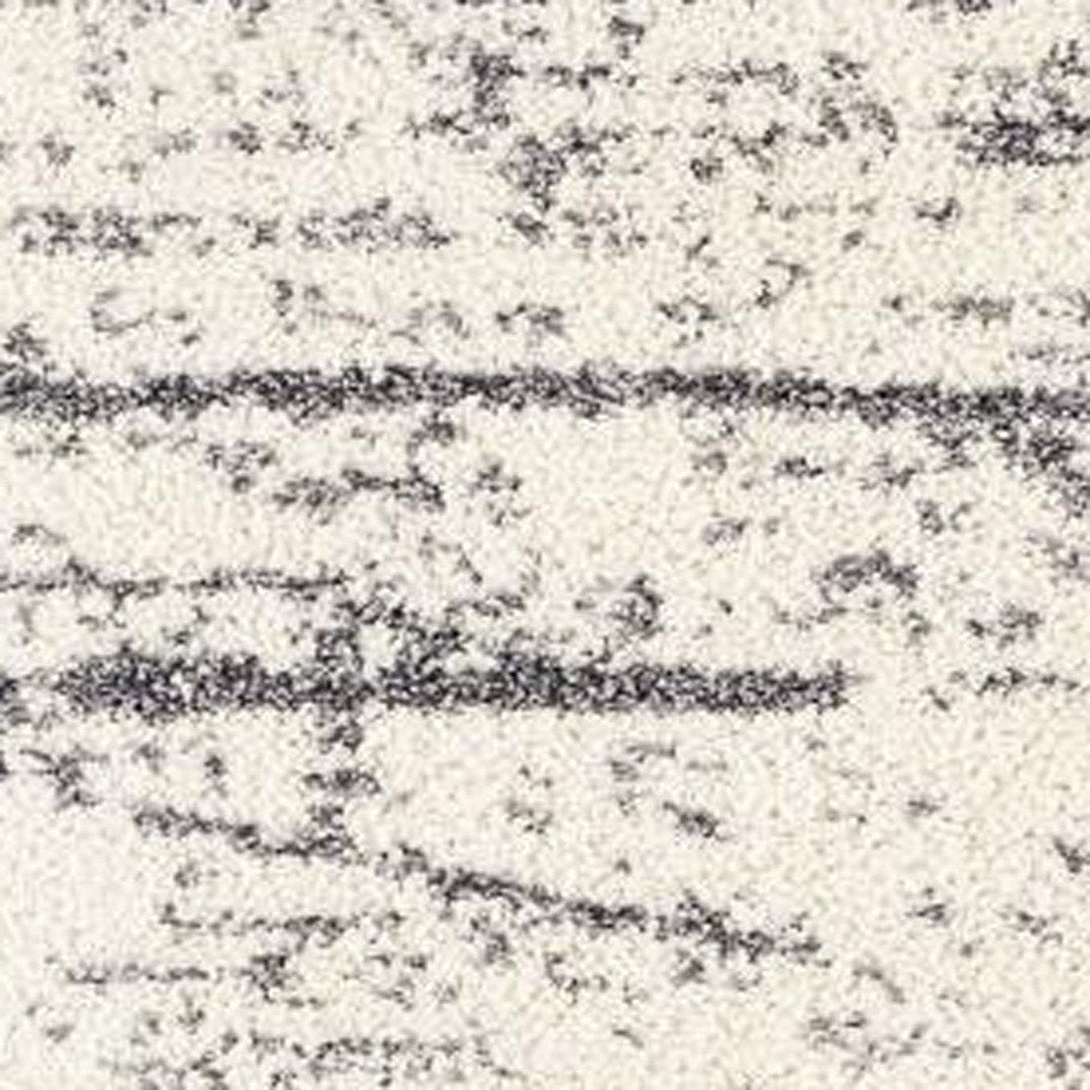 5' X 8' White And Gray Checkered Area Rug