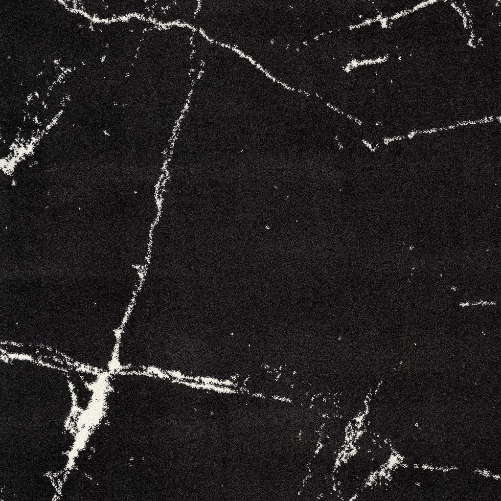 4' X 6' Black And White Abstract Breakage Area Rug