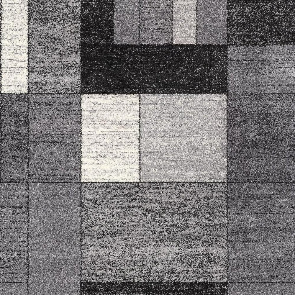 8' X 11' Gray Distressed Geometric Area Rug