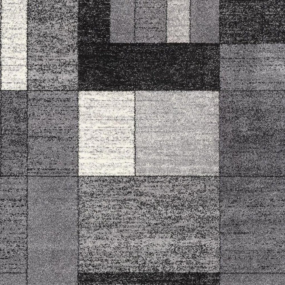 7' X 9' Gray Distressed Geometric Area Rug