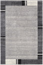 8' X 11' Gray Modern Bordered Area Rug