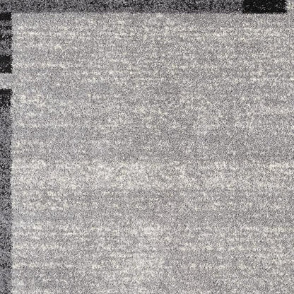 5' X 8' Gray Modern Bordered Area Rug