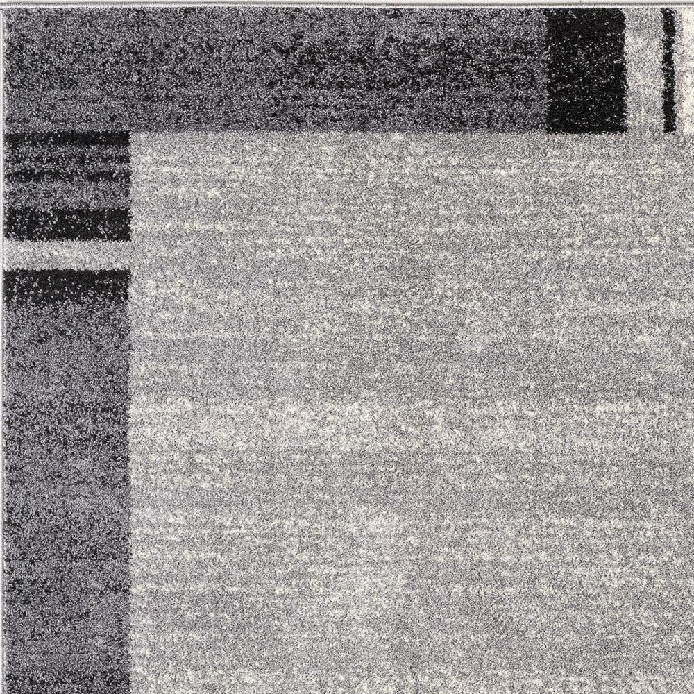 5' X 8' Gray Modern Bordered Area Rug