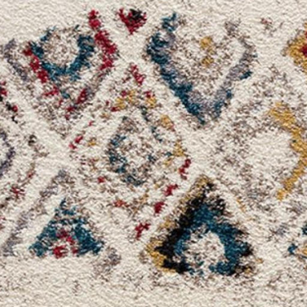 8' X 11' Cream Southwestern Area Rug