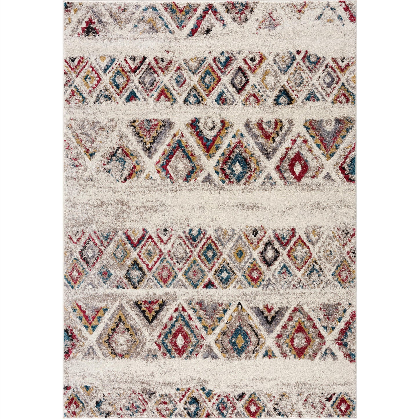 8' X 11' Cream Southwestern Area Rug