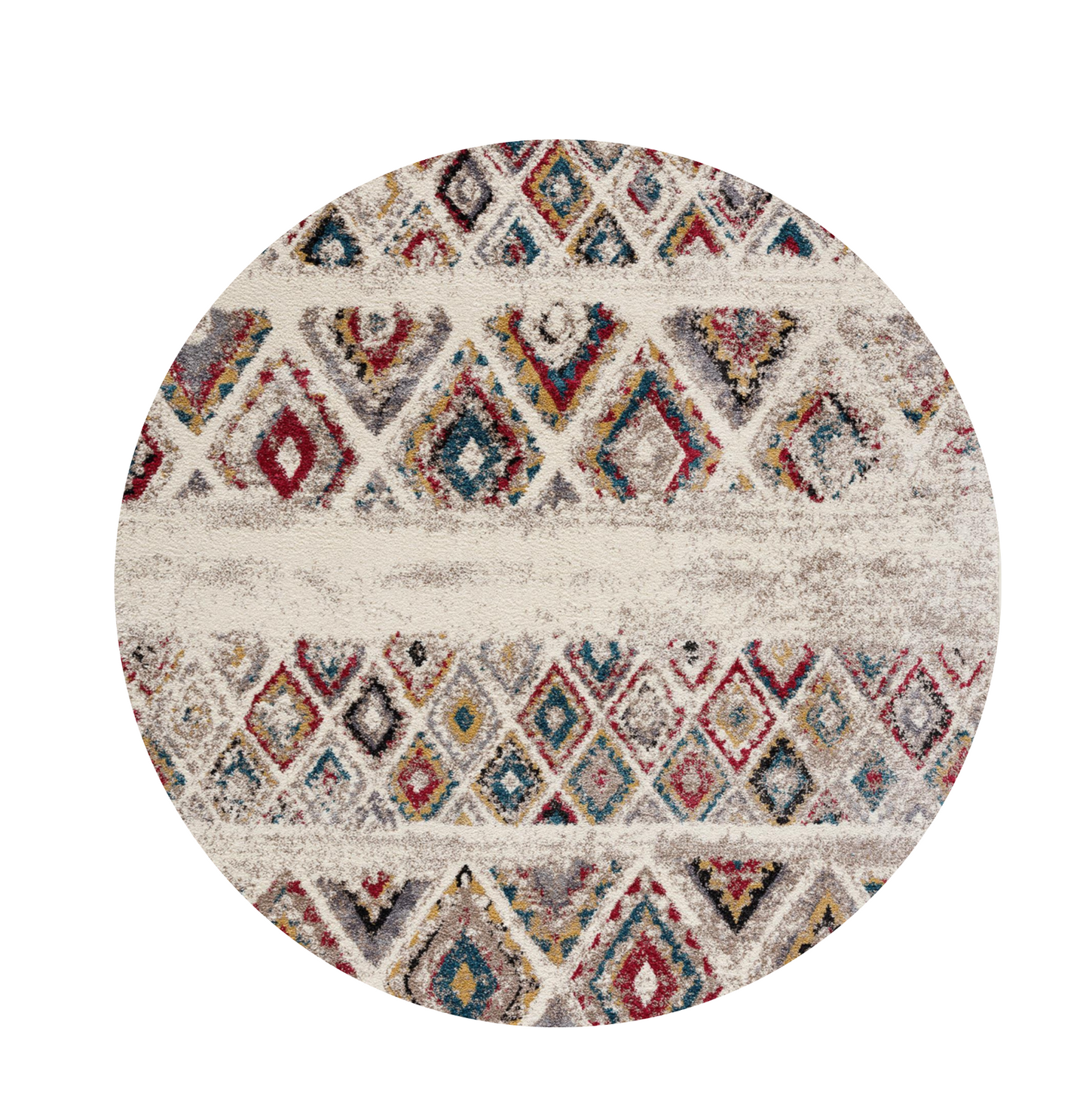 8' X 11' Cream Southwestern Area Rug