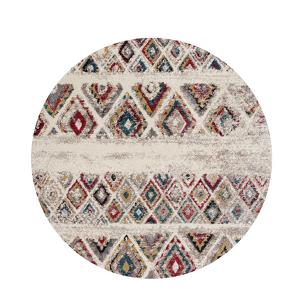 8' X 11' Cream Southwestern Area Rug