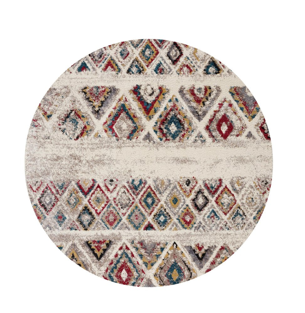 8' X 11' Cream Southwestern Area Rug