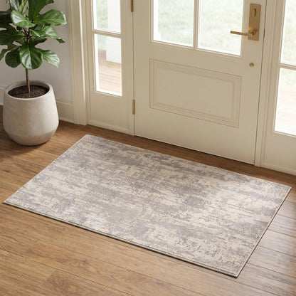 5' X 8' Grey Abstract Area Rug