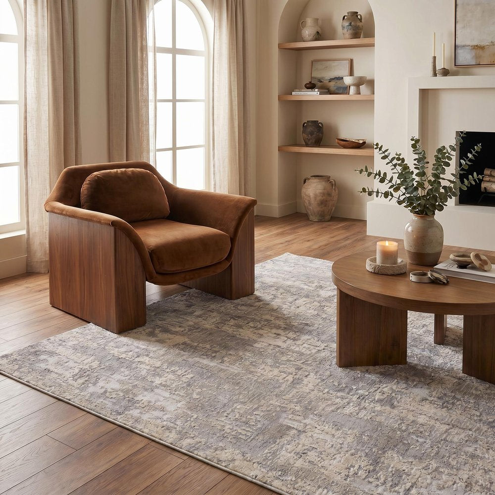 3' X 5' Gray Abstract Dhurrie Area Rug