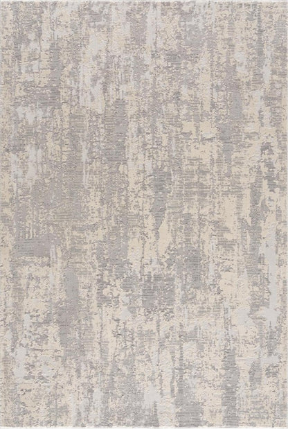 3' X 5' Gray Abstract Dhurrie Area Rug