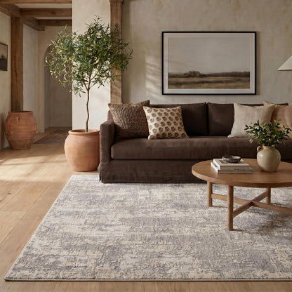 3' X 5' Gray Abstract Dhurrie Area Rug