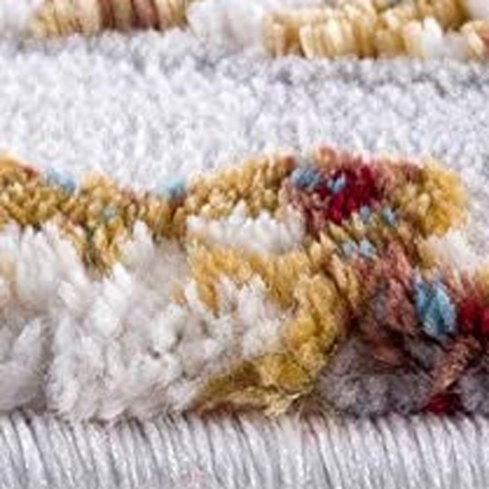 4' X 6' Abstract Beige And Gold Modern Area Rug