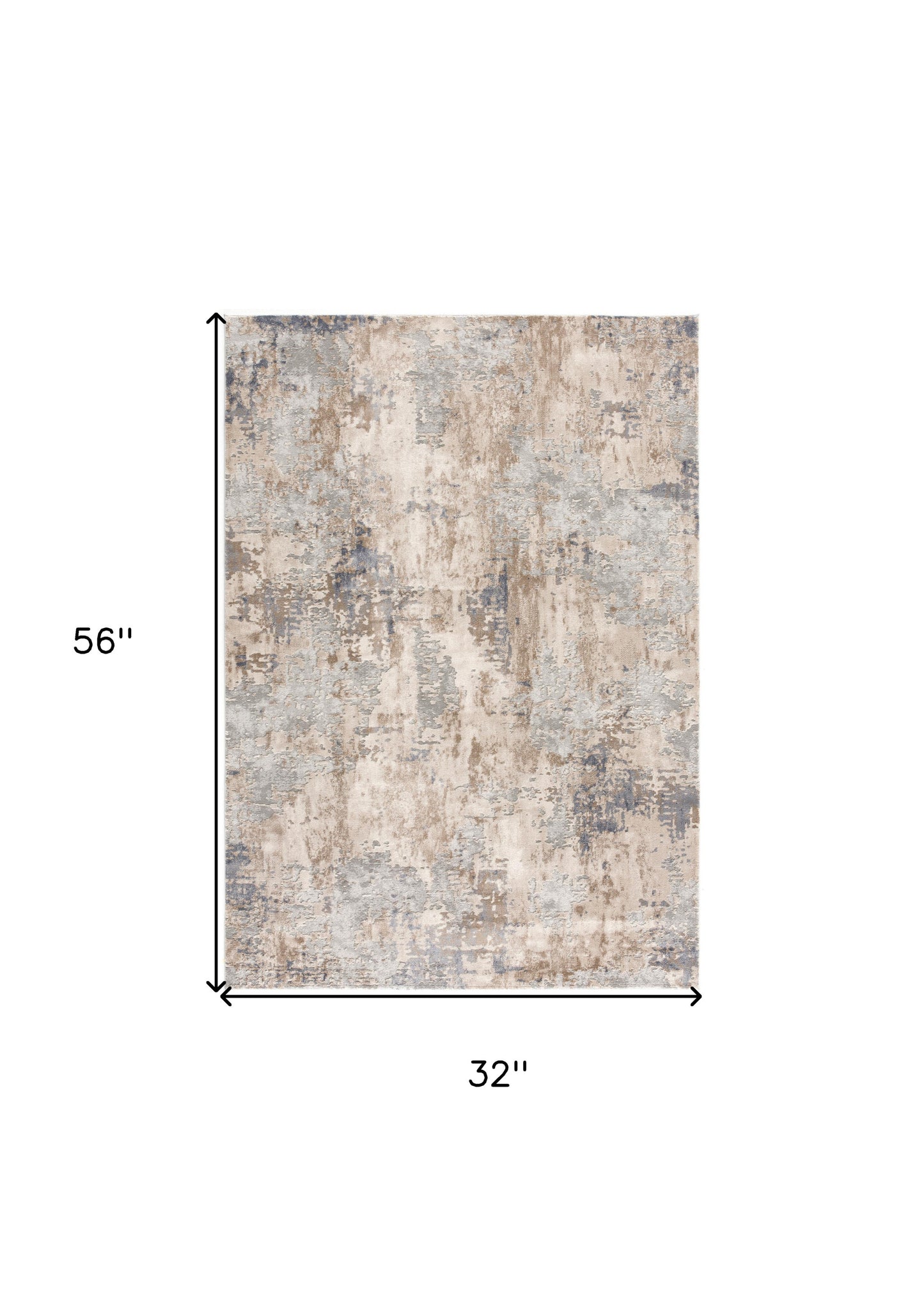 3' X 5' Beige Abstract Dhurrie Area Rug