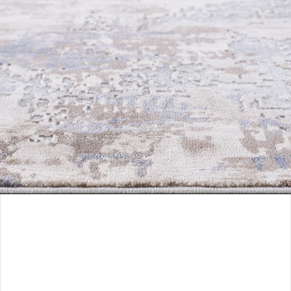 7' X 10' Beige And Ivory Abstract Area Rug