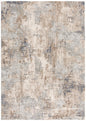 7' X 10' Beige And Ivory Abstract Area Rug