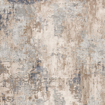 3' X 5' Beige Abstract Dhurrie Area Rug