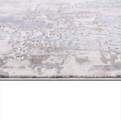 5' X 8' Beige And Ivory Abstract Area Rug