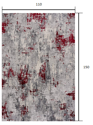 3' X 5' Red Abstract Dhurrie Area Rug