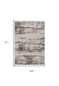 5' X 7' Violet Abstract Dhurrie Area Rug