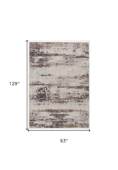 5' X 7' Violet Abstract Dhurrie Area Rug