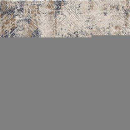 3' X 5' Beige Abstract Printed Area Rug