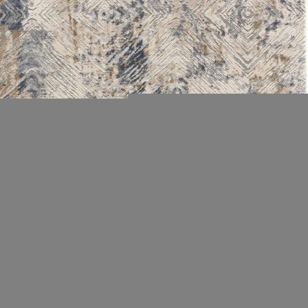 3' X 5' Beige Abstract Printed Area Rug