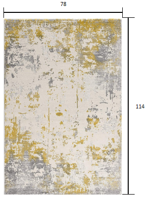 8' X 10' Gold Abstract Dhurrie Area Rug