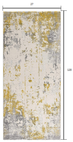 8' X 10' Gold Abstract Dhurrie Area Rug