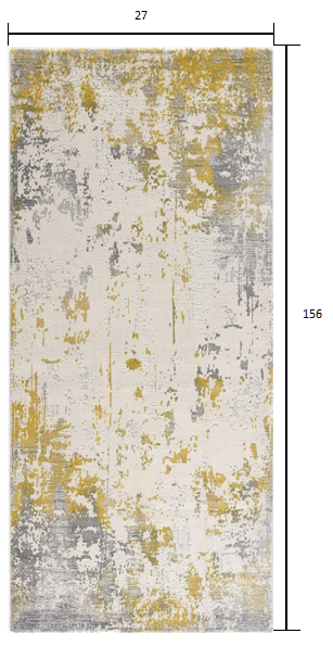 8' X 10' Gold Abstract Dhurrie Area Rug