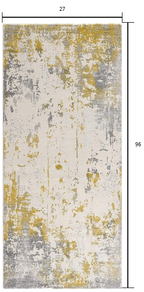 8' X 10' Gold Abstract Dhurrie Area Rug